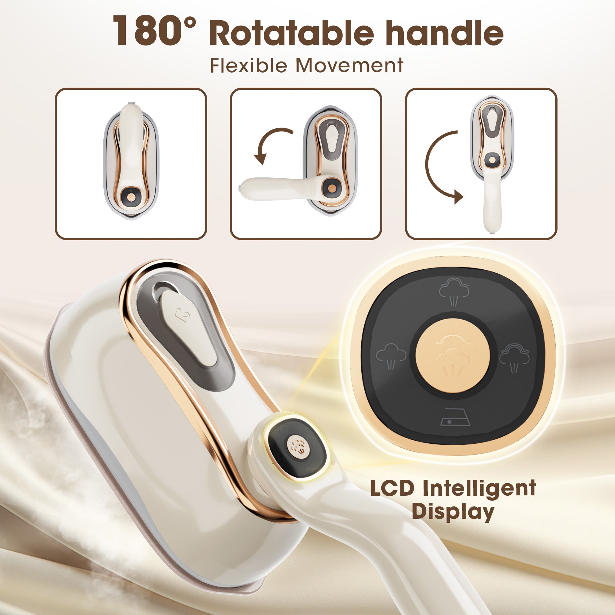 Manastin Mini Steam Iron , 1000W High-Power, 3 Steam Levels, 218ml Tank, Compact & Portable for Travel, Home, RV