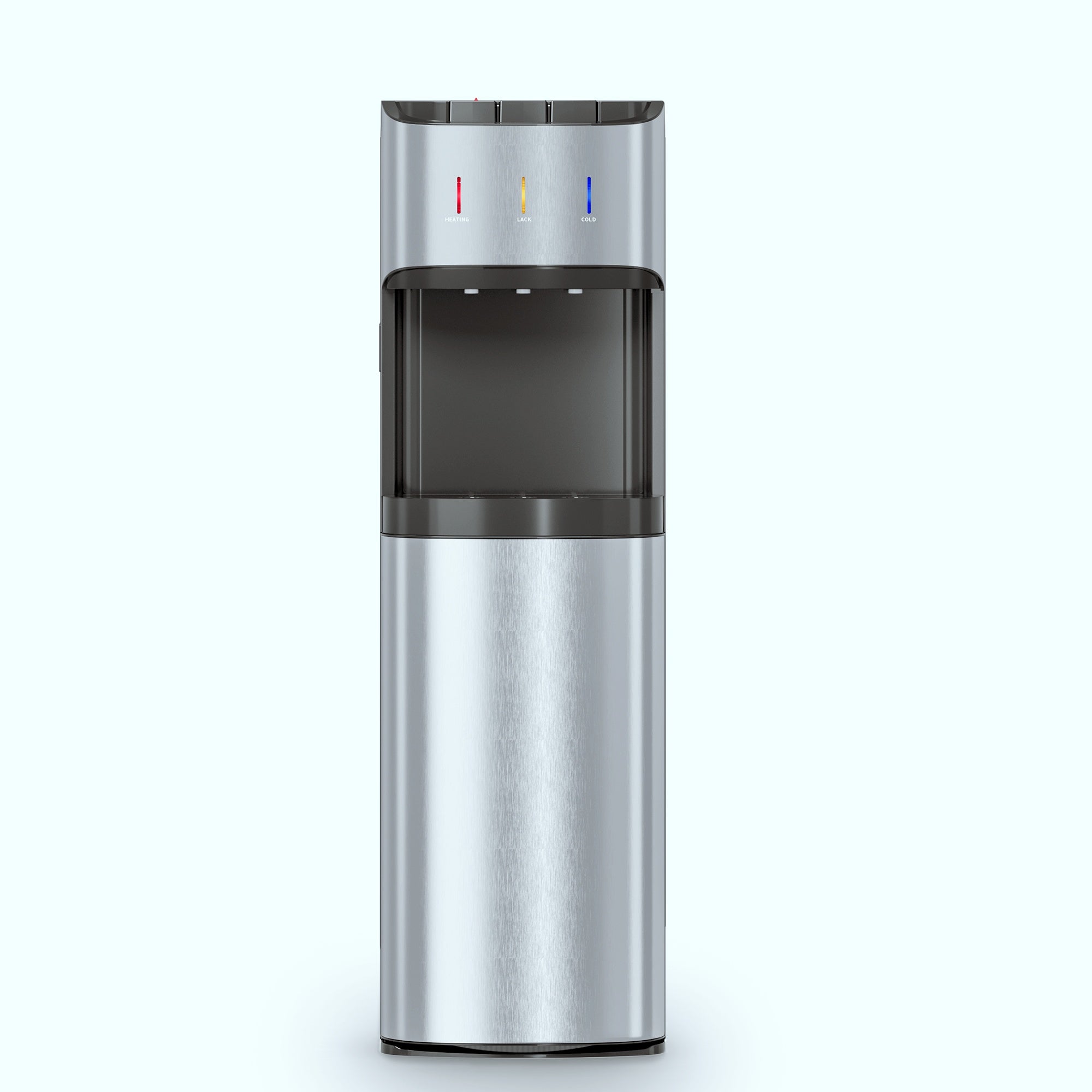 Manastin Bottom Loading Water Cooler Dispenser of 3 Temperature Settings - Hot, Cold, Ambient, Water Cooler with Child Safety Lock, Ideal for Office, Home, Living Room Silver-Gray