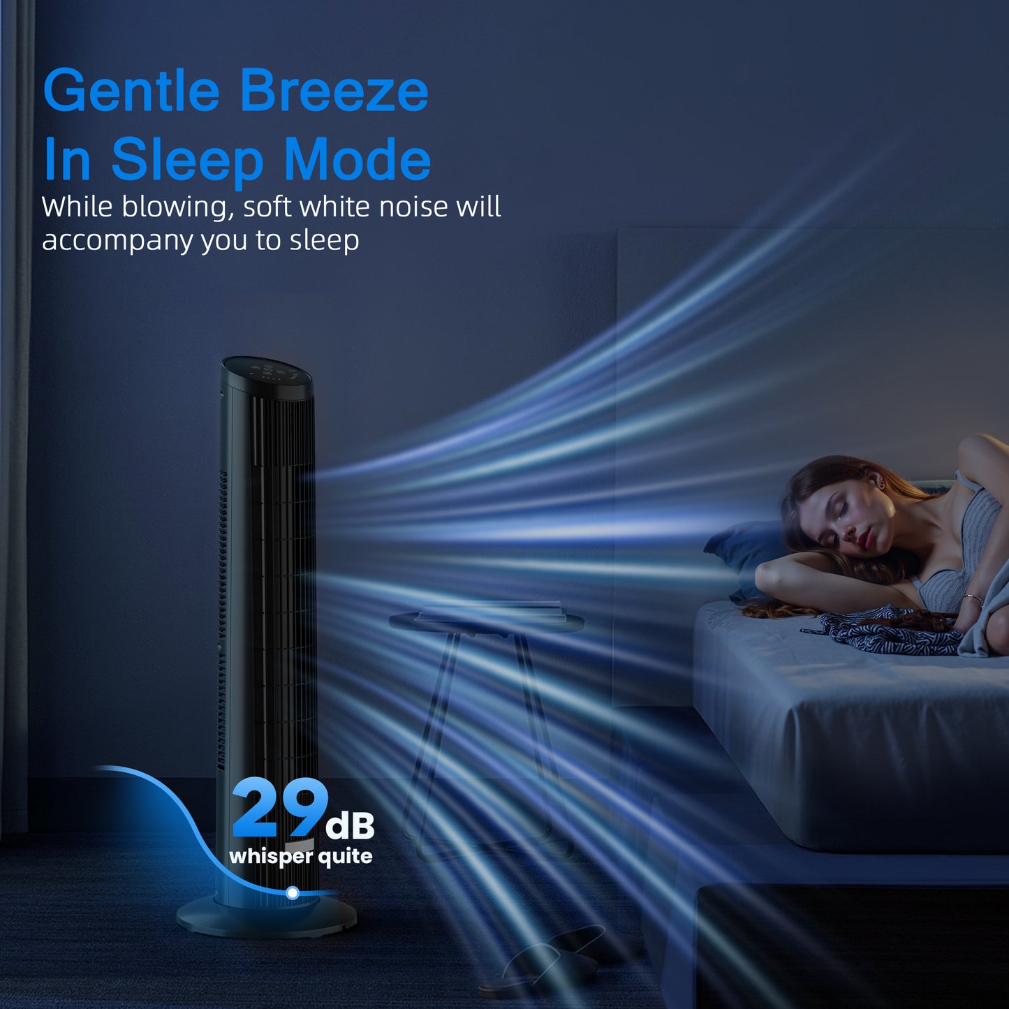 Manastin Smart Bladeless Fan with 3 Speeds 3 Modes, 90° Oscillating Tower Fan with Remote, 12H Timer, 25 ft/s, Standing Fans for Home Living Room, 25dB Quiet, Air Filter for Hair & Dust
