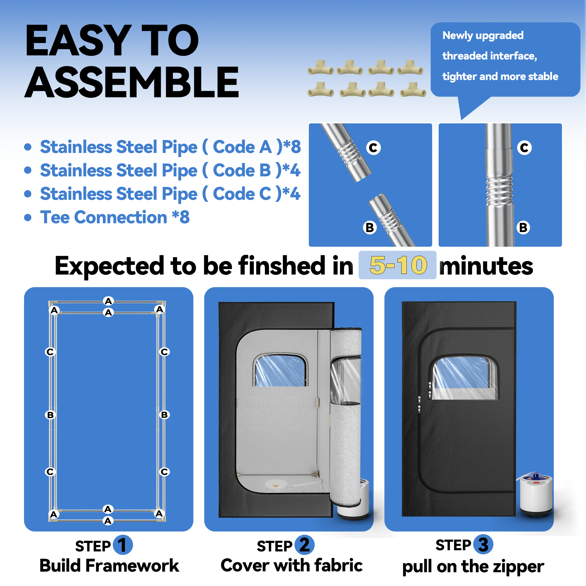 Portable Sauna Box for Home, Personal Steam Nurecover Saunas Heater at Home Use, 3L 1200W Steamer, Indoor Foldable Sauna Tent, Dry Sauna SPA Full Body, 2.7โ x 2.7โ x 5.9โ(Oxford Cloth Black)