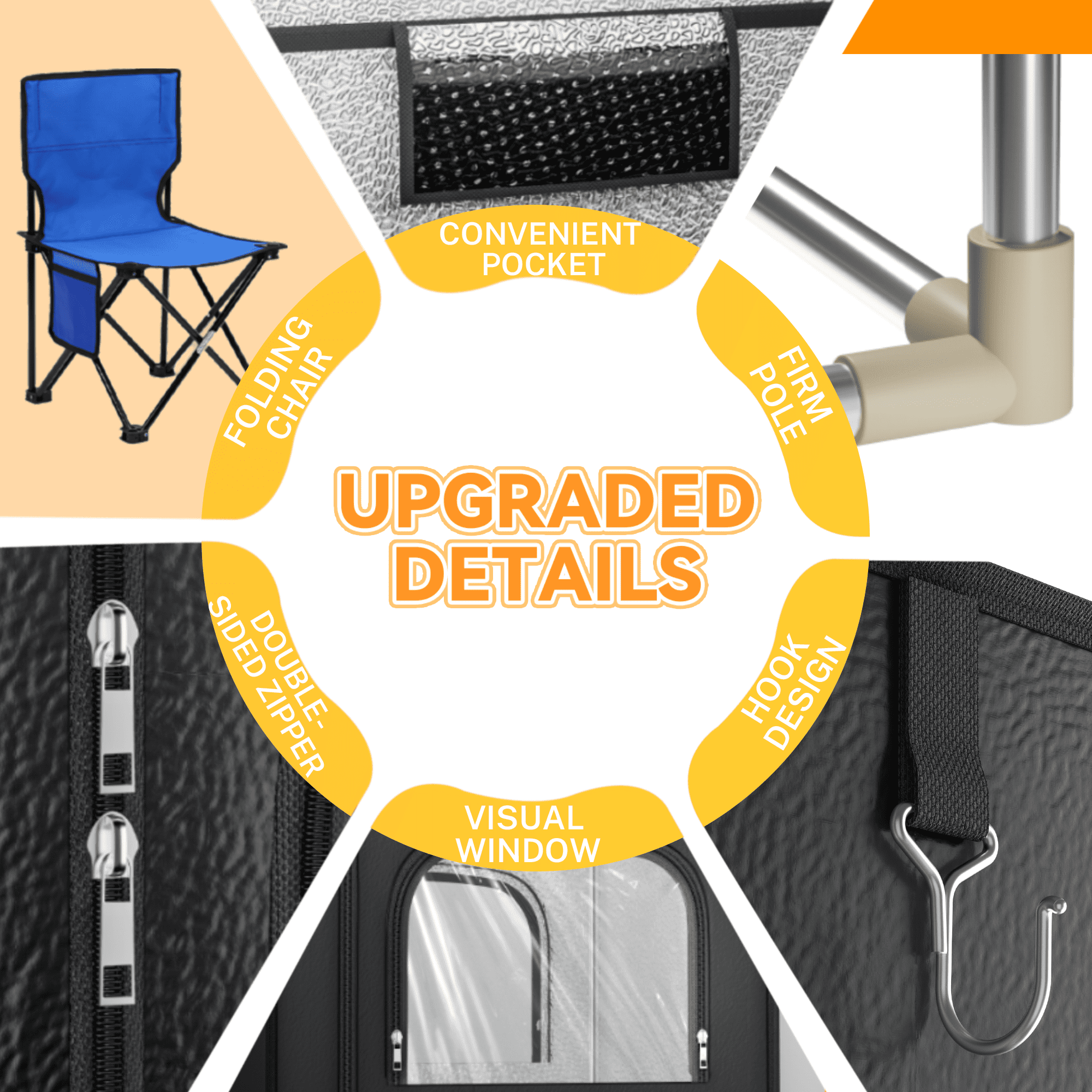 Portable Steam Sauna for Home with 3L 1200W Steamer, Remote Control, Folding Chair (Oxford cloth, waterproof)