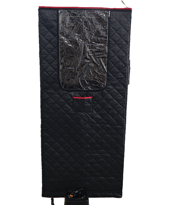 Upgraded Portable Steam Sauna for Home, XL Foldable Sauna Tent with Remote Control, 99-Min Timer & 15 Power Levels (P1-P15), 2.6' x 2.6' x 5.9' Detox Spa for Relaxation,Black