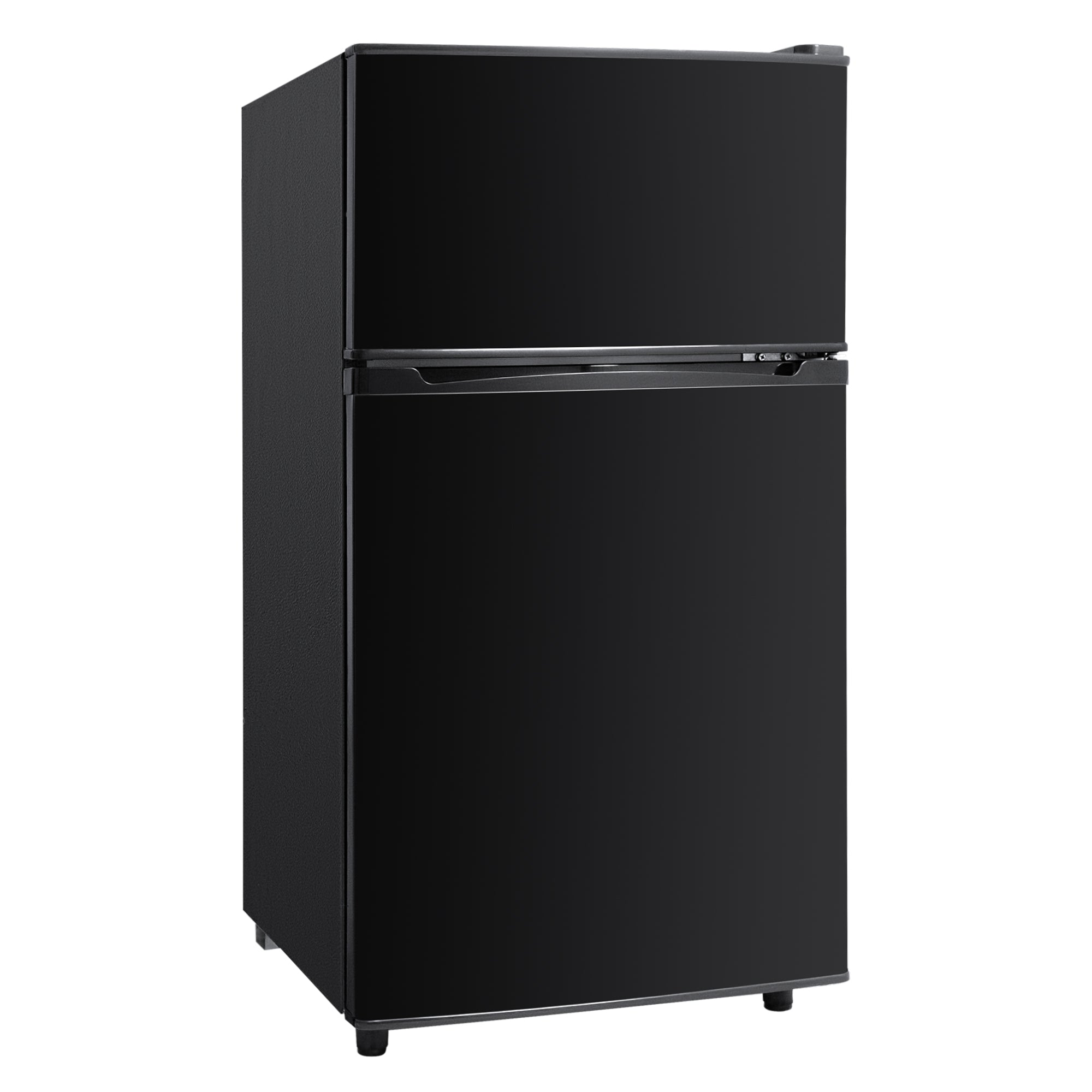 Manastin 3.5 Cu.Ft Mini Fridge with Freezer, Adjustable Thermostat, Low Noise, Removable Glass Shelves, 2 Door Small Refrigerator for Kitchen, Dorm, Office, Bedroom,Black
