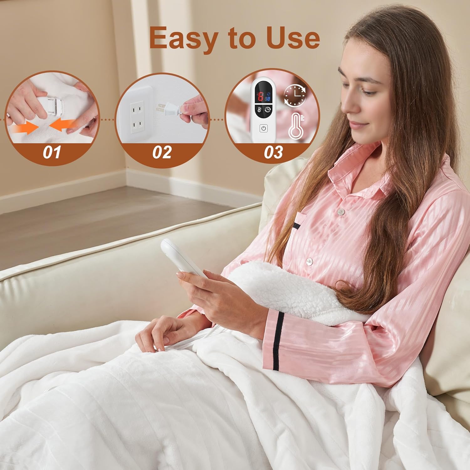 Electric Blanket Heated Throw KT01
