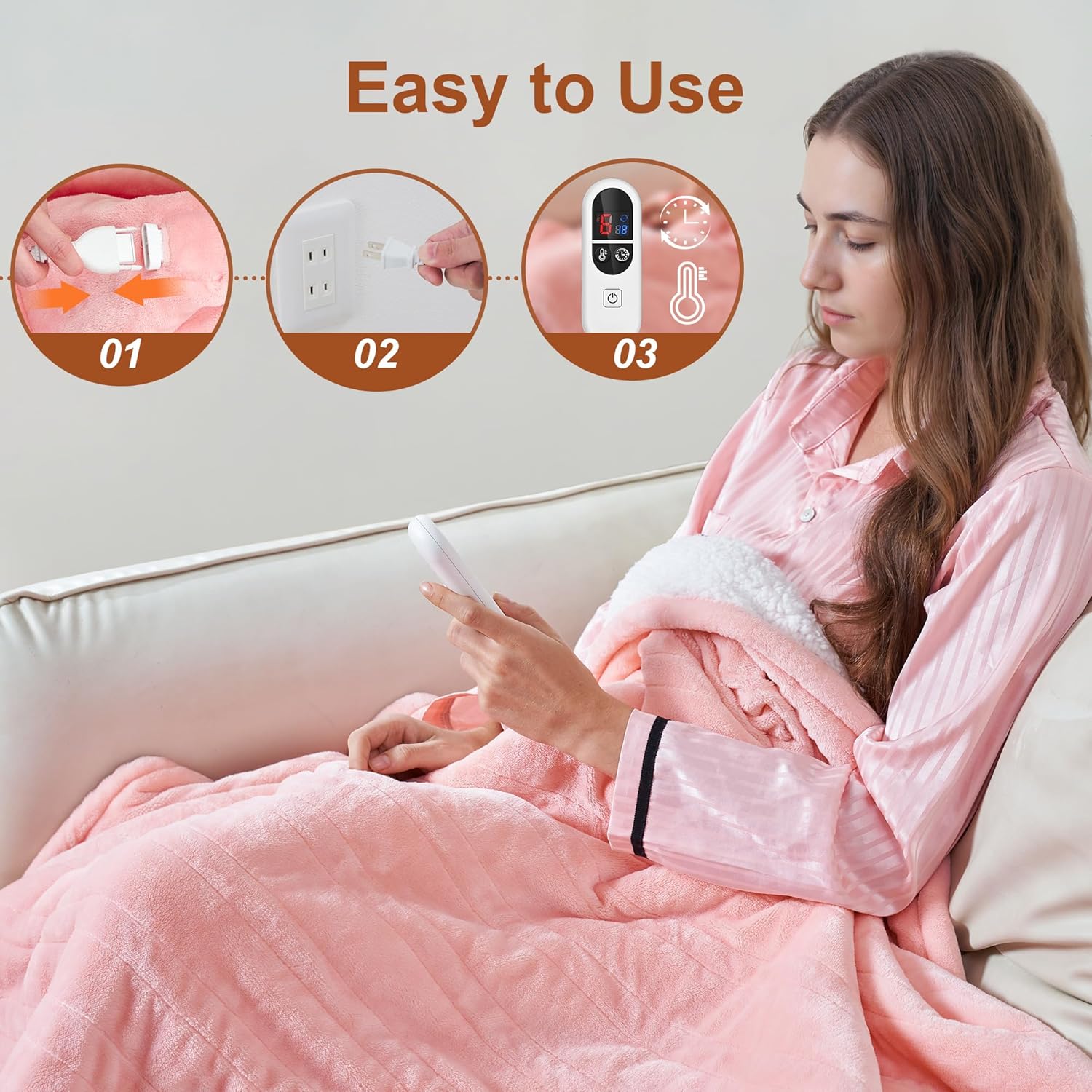 Electric Blanket Heated Throw KT01