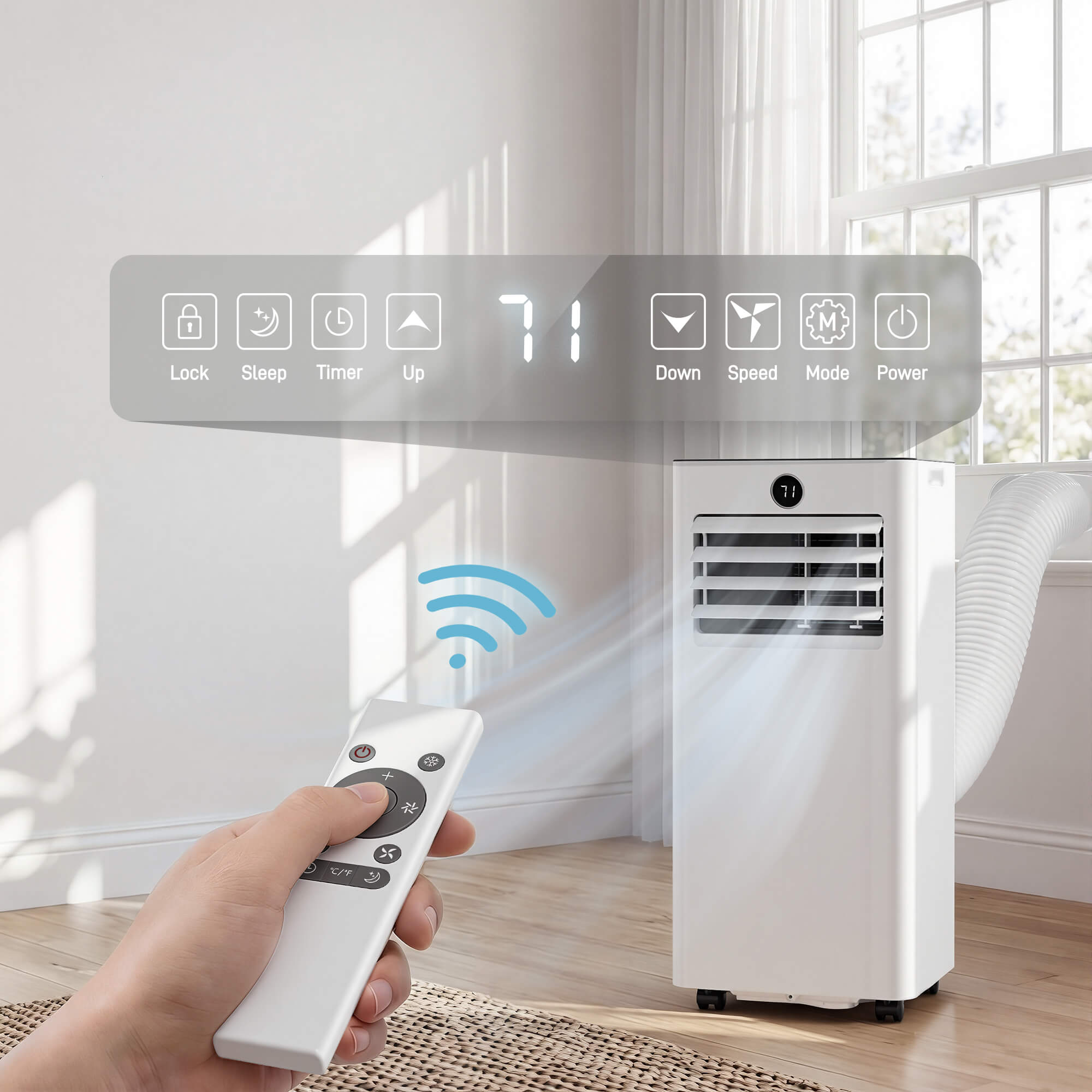 Portable AC LED Display & Remote Control