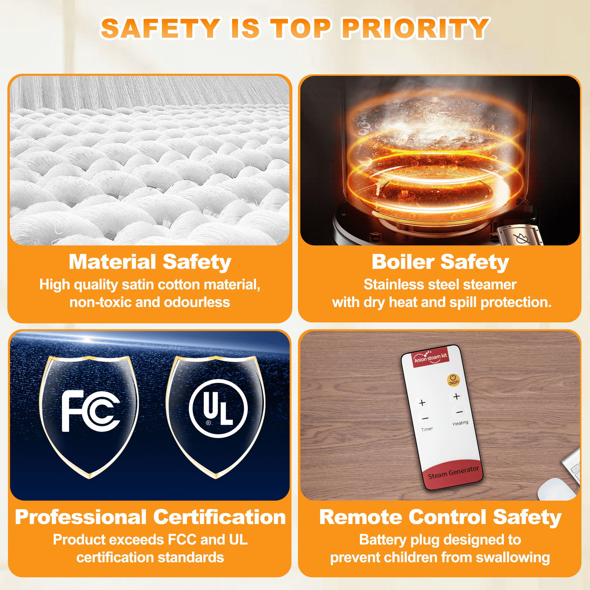 Portable Sauna Box Designed for Home Use, Sauna with 5 Min Fast Heating &15 Levels Heat,3L 1000W Steamer and Remote Control , Ideal for Private SPA Experience, 31" x 31" x 71"(Satin Cotton, Black)