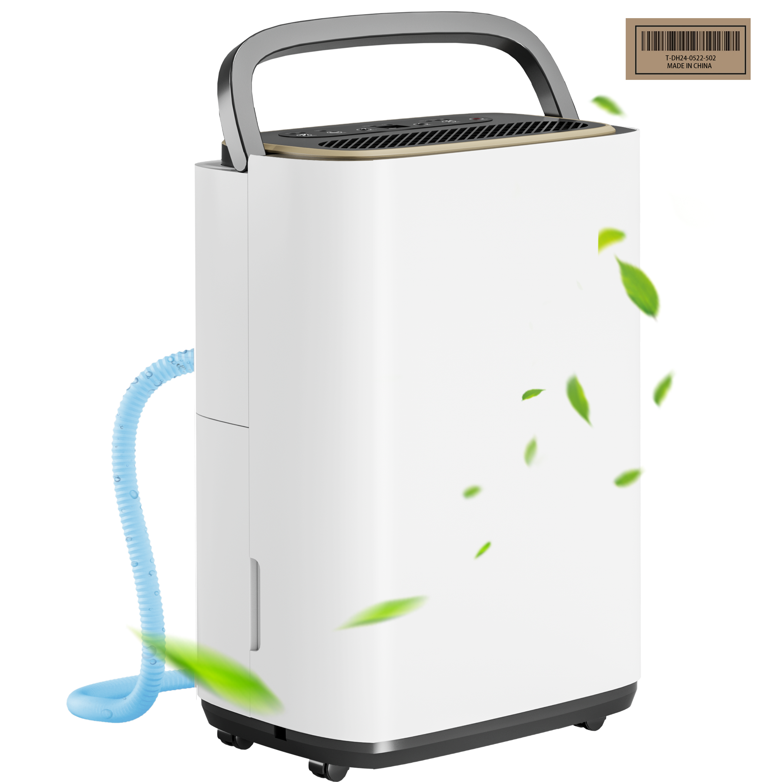 5000 Sq.Ft Dehumidifier, 50PT/24H Dehumidifiers with Hose for Home, Large Electric Dehumidifier for Bedroom Office, Basement, Laundry, Dehu/Dry/Air Mode, Humidity Display, Timer, Drainage Hose