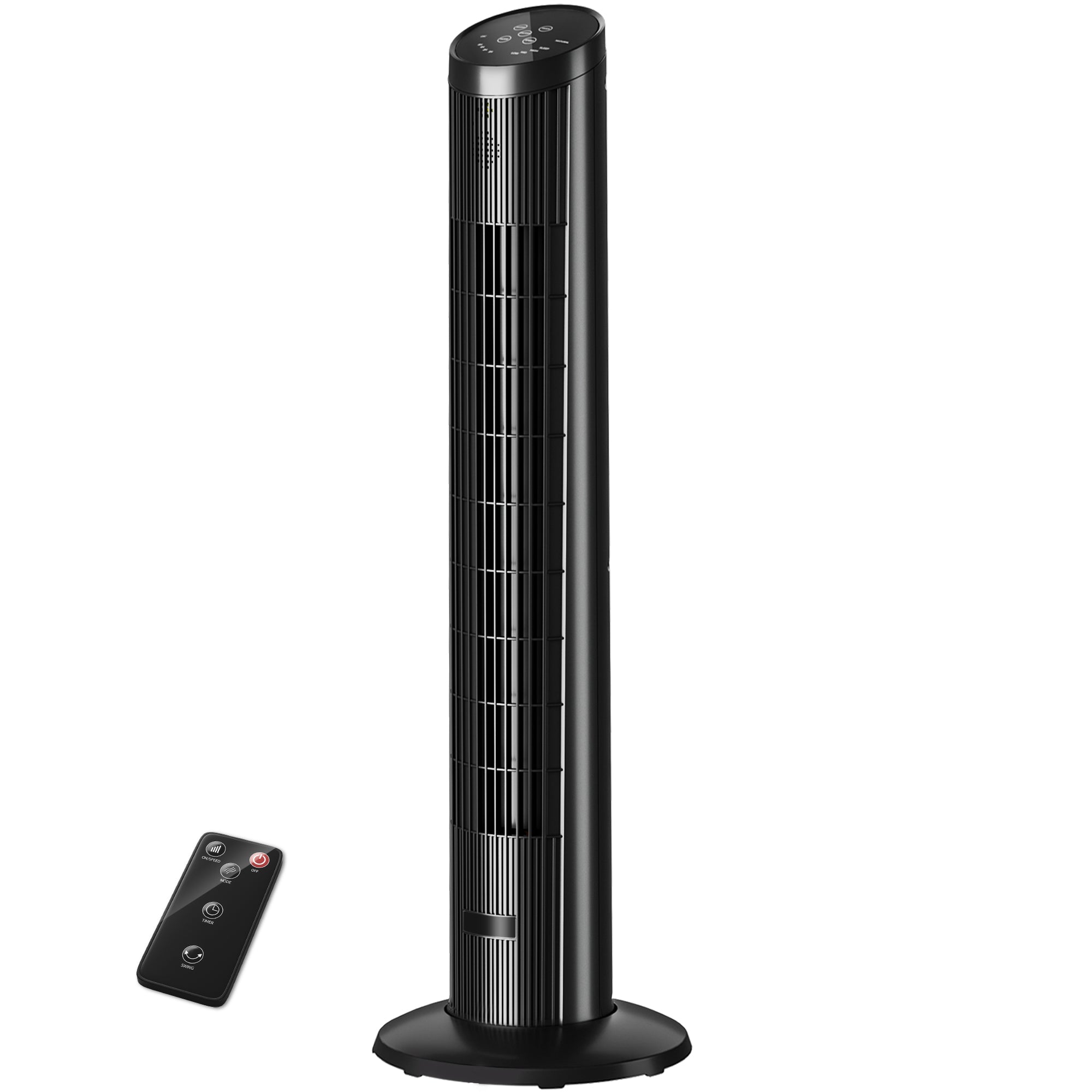 Manastin Smart Bladeless Fan with 3 Speeds 3 Modes, 90° Oscillating Tower Fan with Remote, 12H Timer, 25 ft/s, Standing Fans for Home Living Room, 25dB Quiet, Air Filter for Hair & Dust