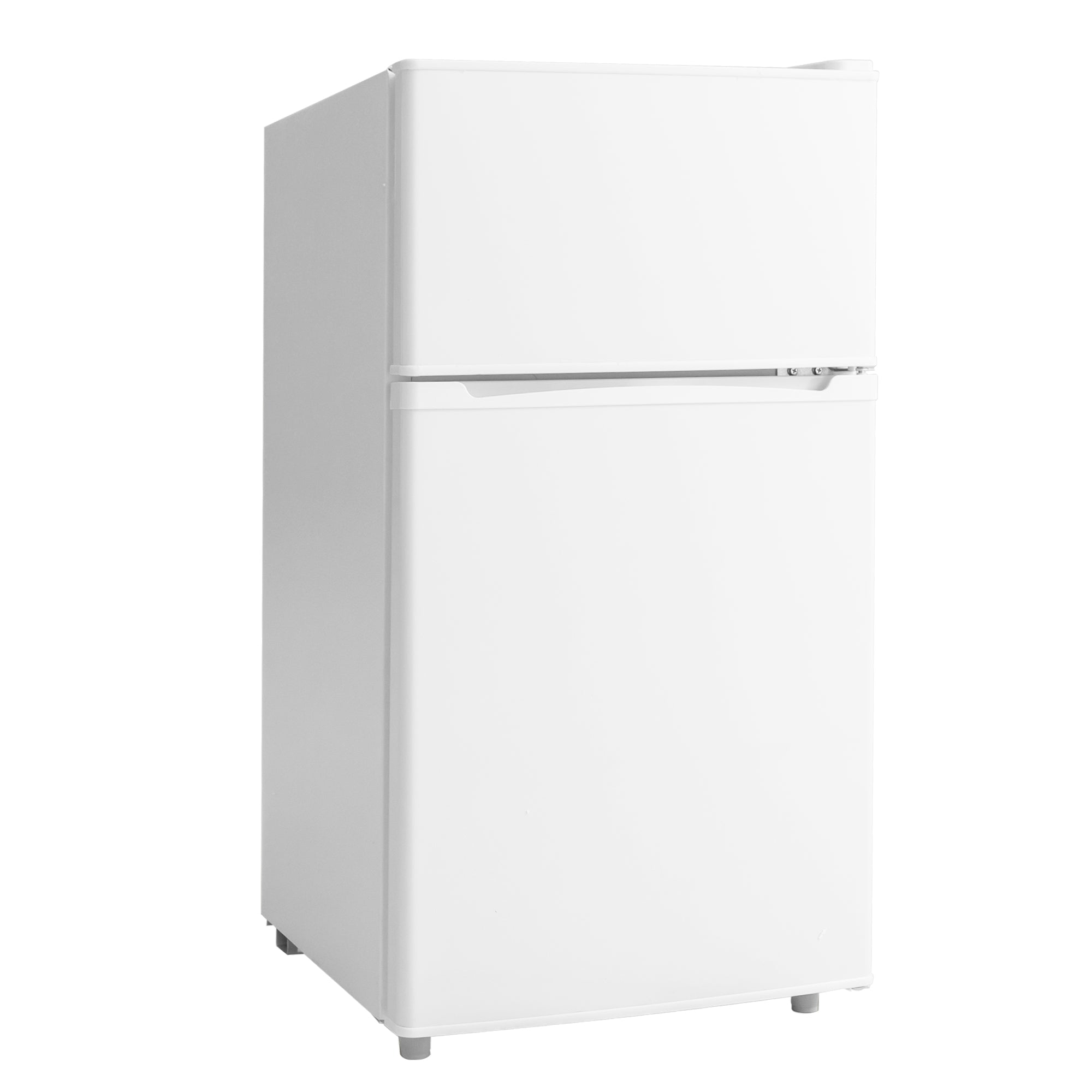 Manastin 3.5 Cu.Ft Mini Fridge with Freezer, Adjustable Thermostat, Low Noise, Removable Glass Shelves, 2 Door Small Refrigerator for Kitchen, Dorm, Office, Bedroom,White
