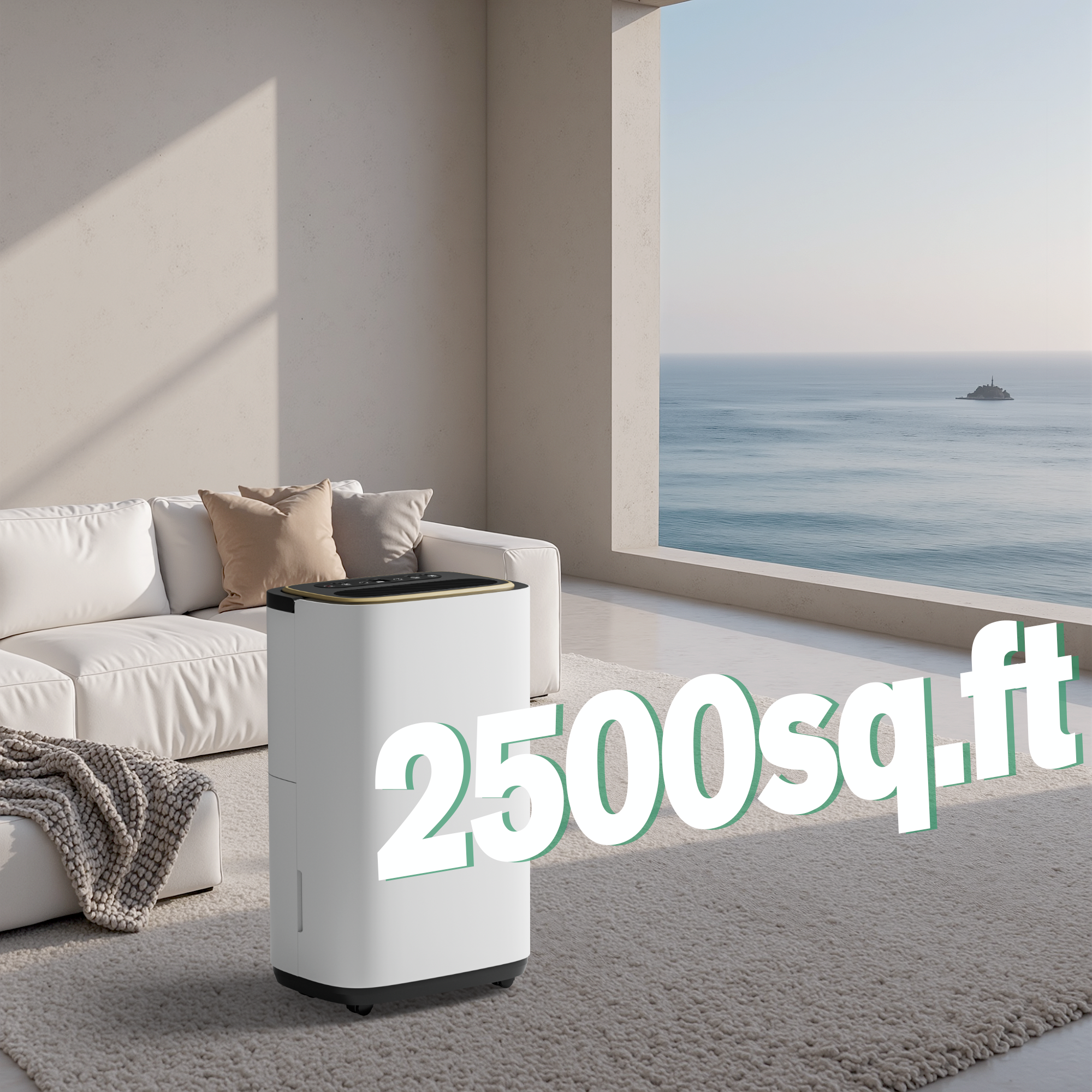 Manastin 9-Pint (DOE) Multi-Function Dehumidifier, 3000 Sq. Ft Coverage Area with 3 Modes, 74 OZ Water Tank/24H-Timer/Drain Hose/Child lock, for Bedroom/Office/Laundry Room