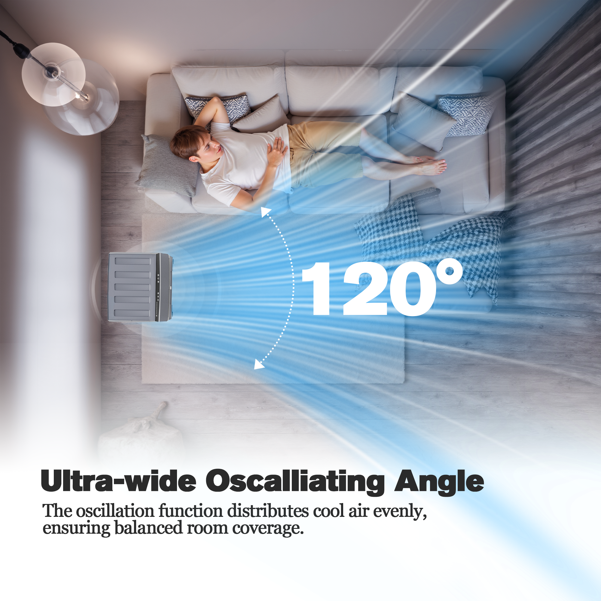 Portable Evaporative Air Cooler, 1800 CFM Swamp Cooler with Large 8-Gal Water Tank & 4 Oversized Ice Box, 120° Swing, Upgraded Remote, 12H Timer, 4-in-1 Air Cooling Fan for Indoor Outdoor, 32 inch