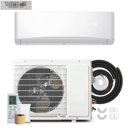 12000BTU Mini Split Air Conditioner& Heater with Inverter, Energy Efficient Inverter AC with Heat Pump, Complete Installation Kit,17 SEER2 115V AC Unit Cools Rooms up to 750 Sq. Ft,  White
