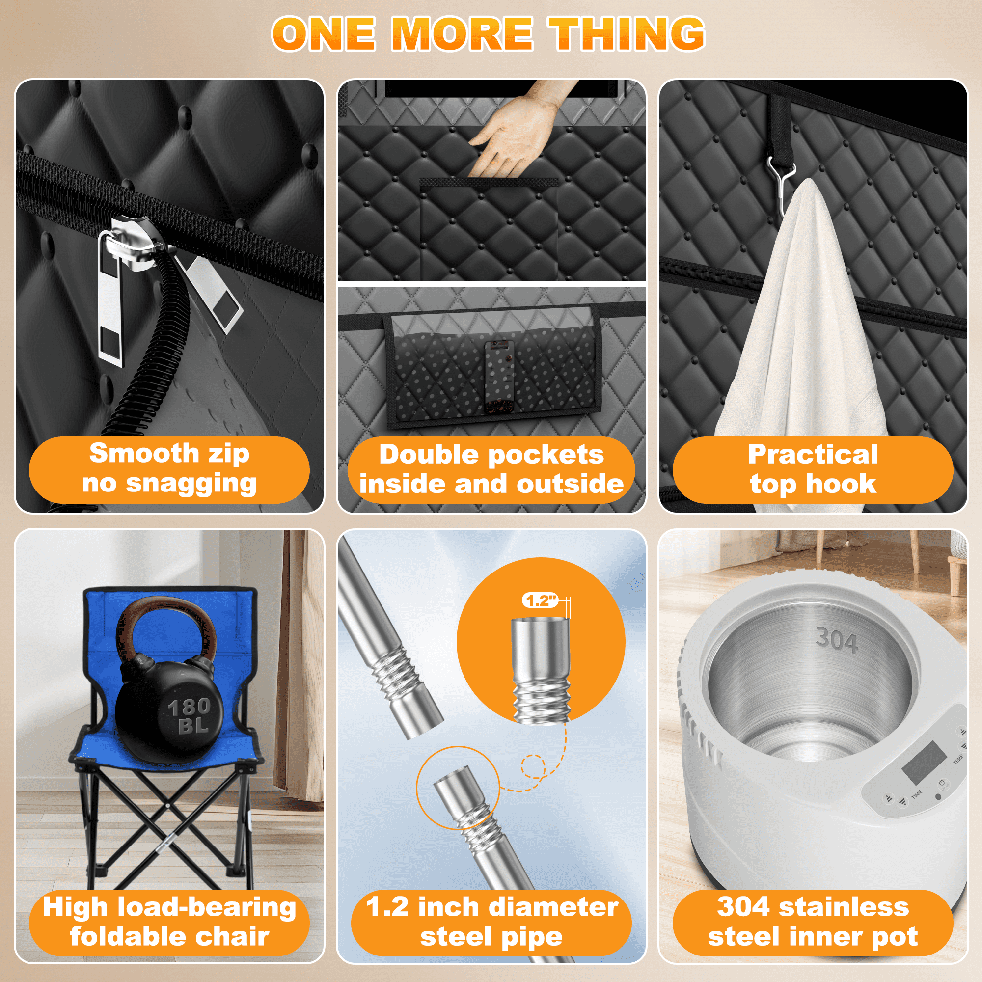 Portable Sauna Box Designed for Home Use, Sauna with 5 Min Fast Heating &15 Levels Heat,3L 1000W Steamer and Remote Control , Ideal for Private SPA Experience, 31" x 31" x 71"(Satin Cotton, Black)