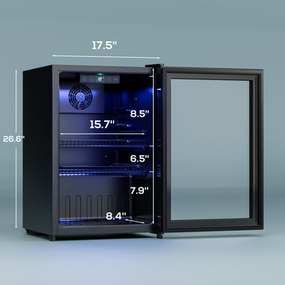 Manastin Beverage Fridge BR23-2.4-BK-3