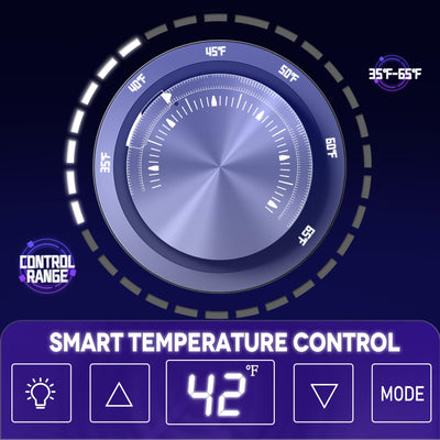 Manastin Beverage Fridge with LED Light BR24-6