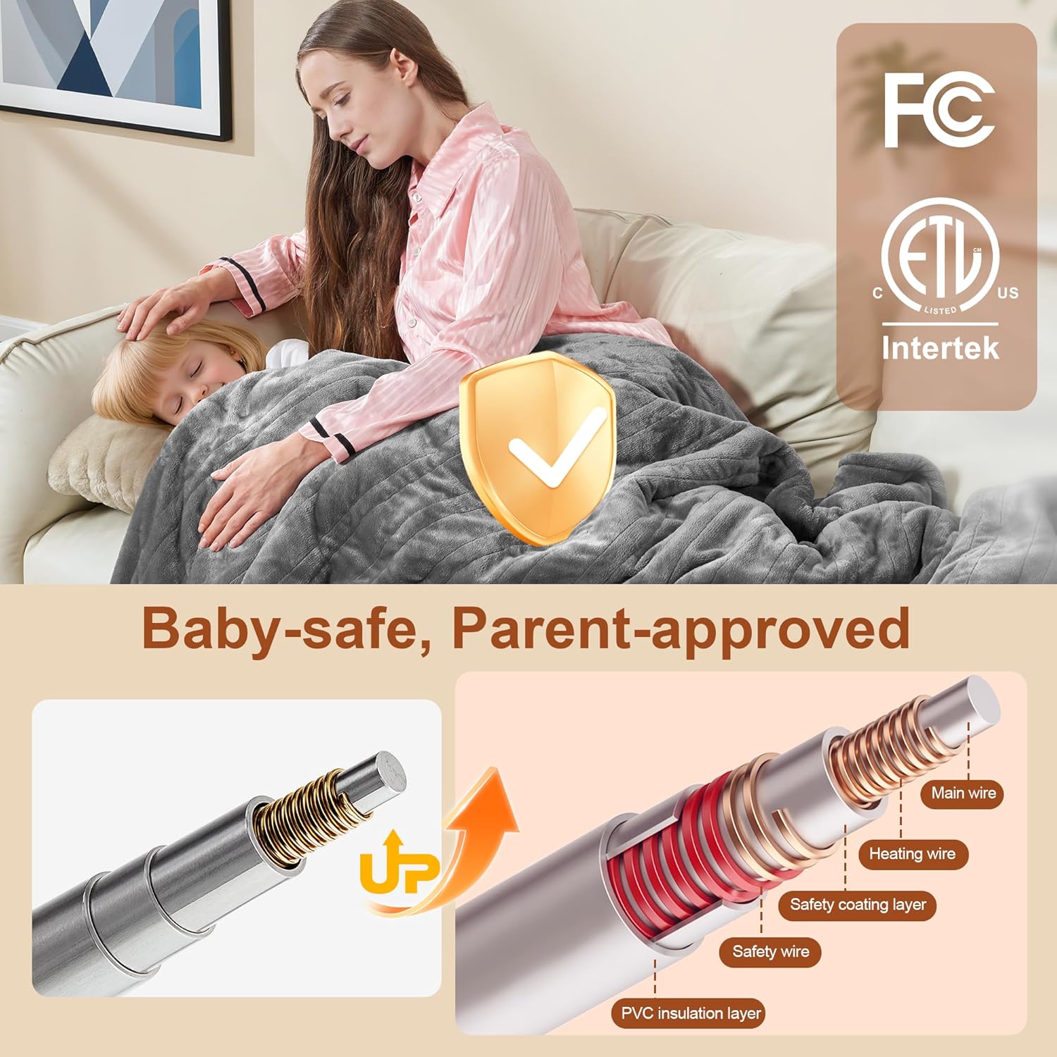 Electric Blanket Heated Throw KT01