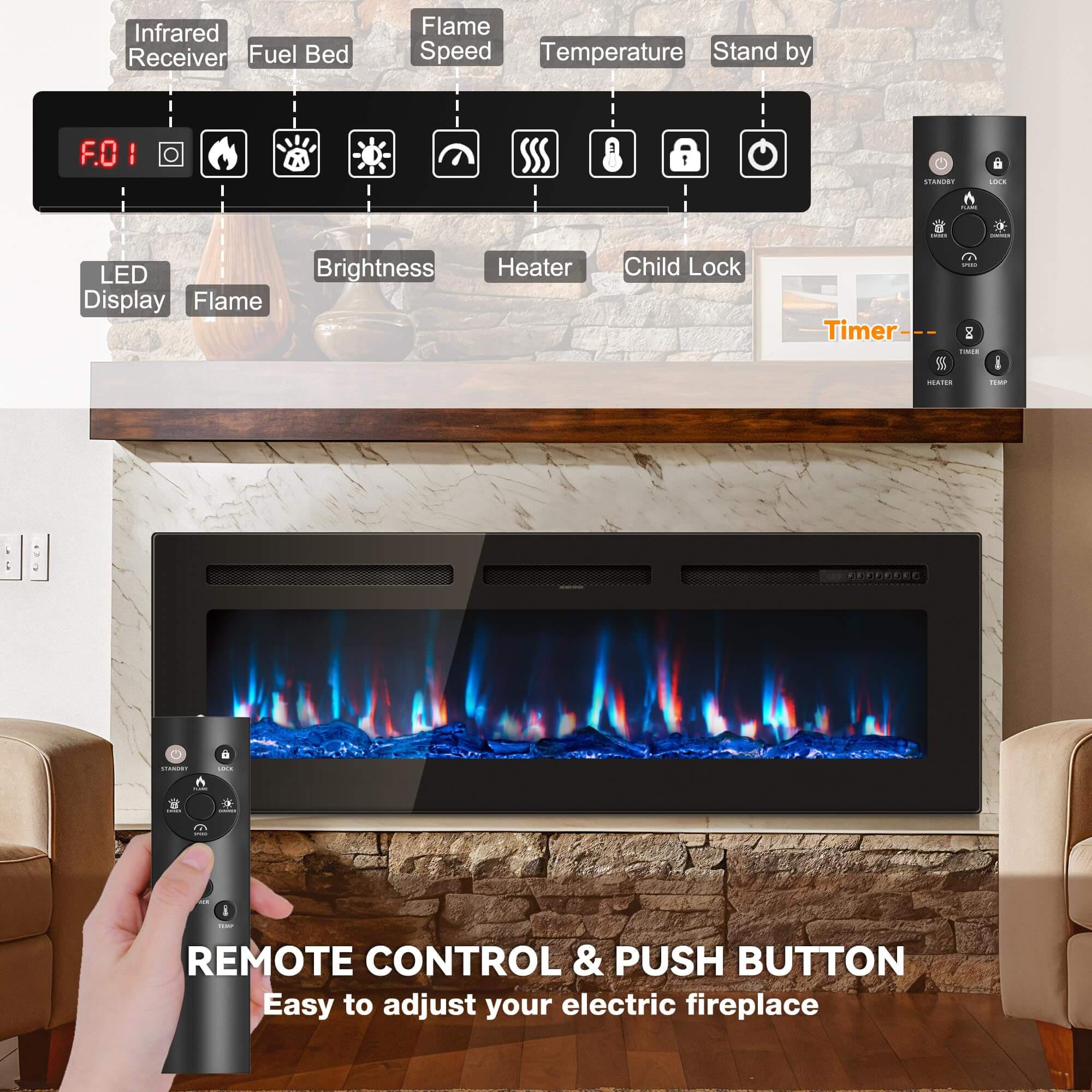 Electric Fireplace PL24
