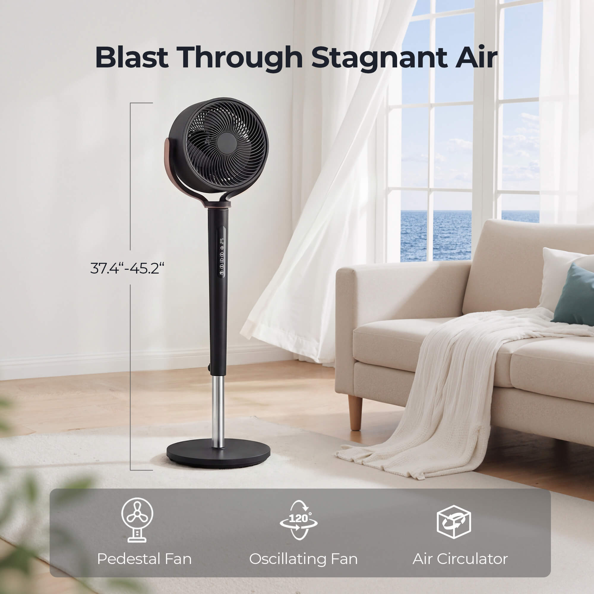 Oscillating Fan CIF25 dimension and function