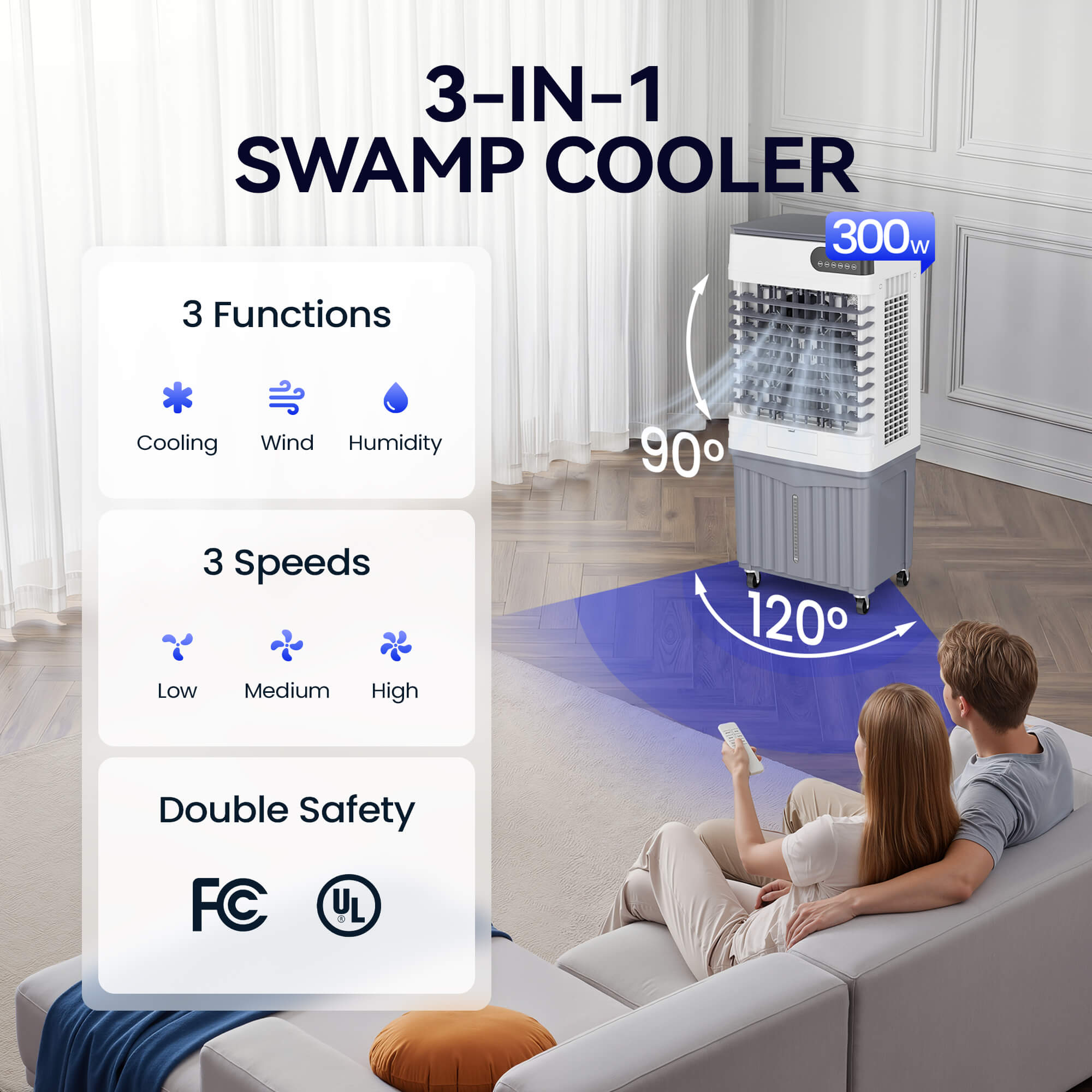 Portable Evaporative Cooler PAC24 3-in-1 mode