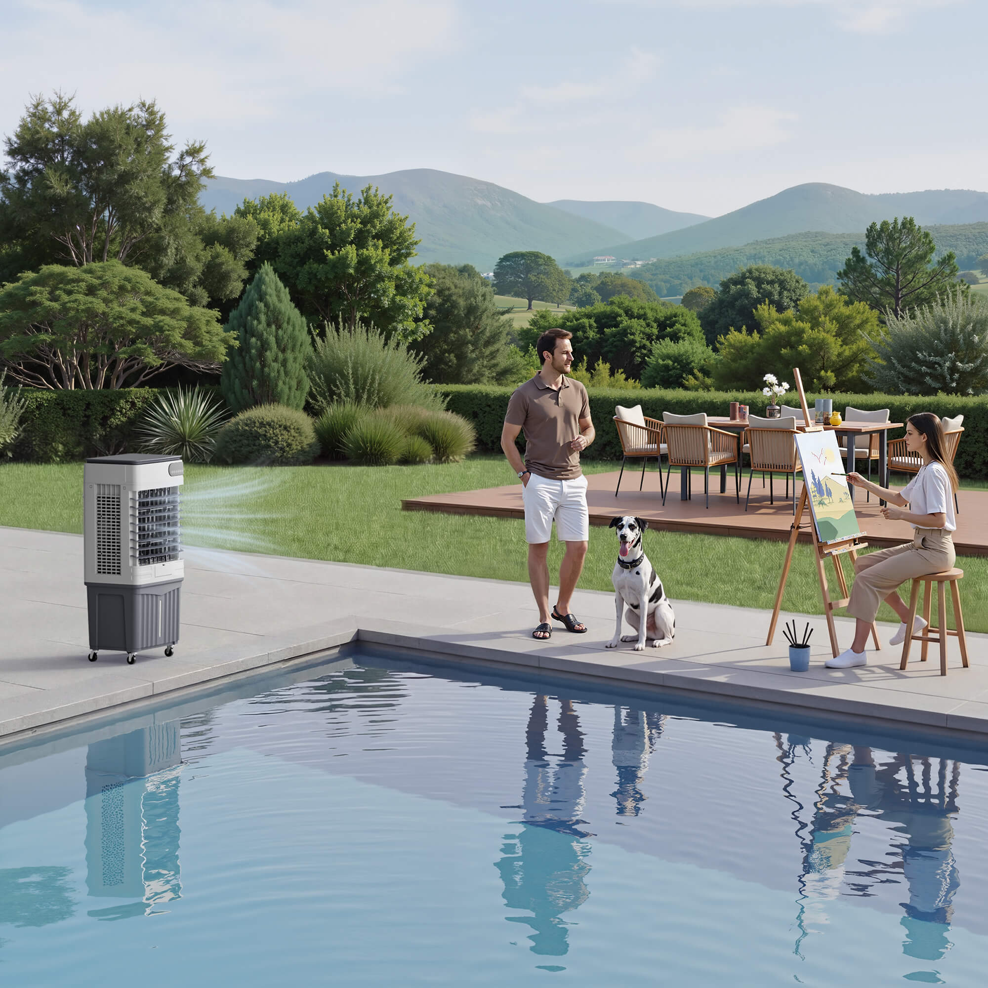 Portable Evaporative Cooler PAC24 for outdoor