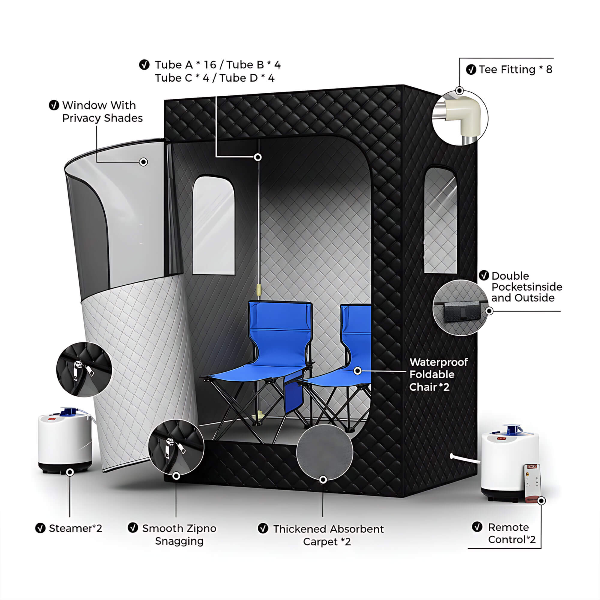 Portable Steam Sauna SNA24
