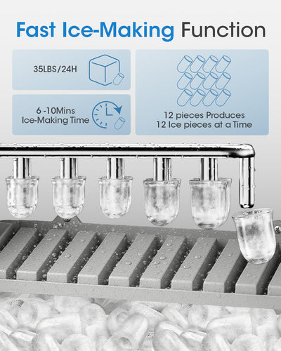 Manastin Water Dispenser with Ice Maker TP051-3