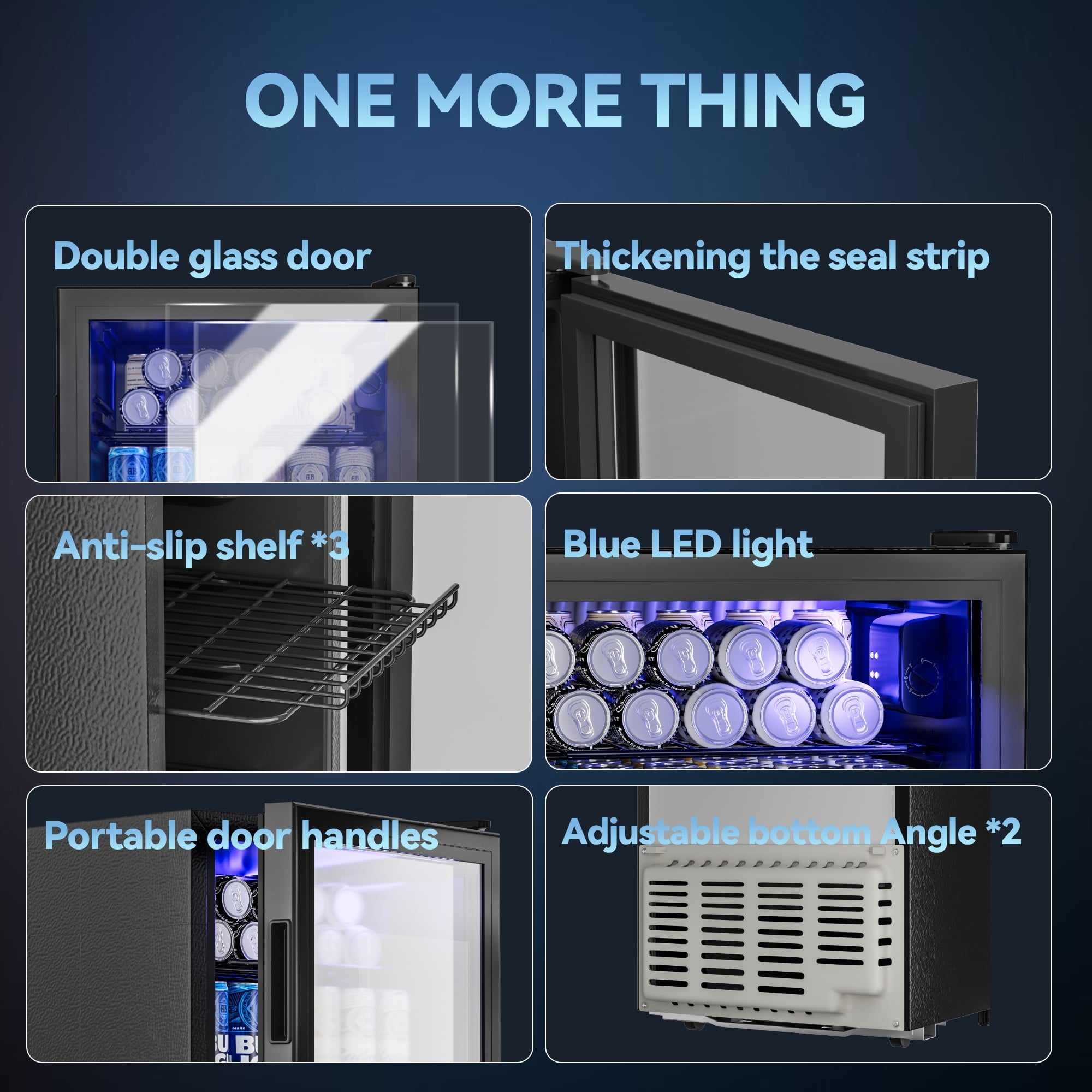 Manastin 128 Can Beverage Refrigerator Cooler 3.2 Cu.ft Mini Fridge with Glass Door & Adjustable Shelves, for Home/Office/Bar